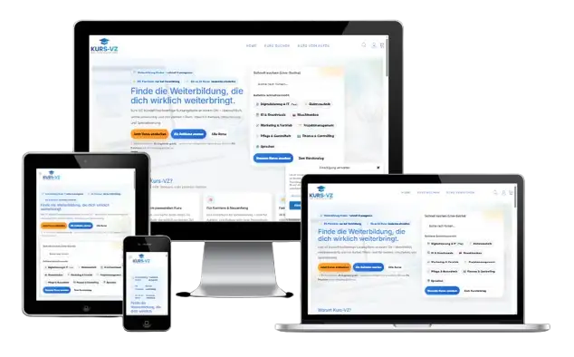 Screenshot Bildungsmarktplatz Lehrgangsvermittlung