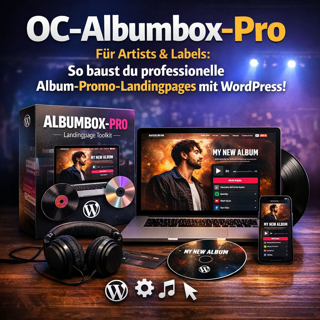 Für Artists & Labels: So baust du professionelle Album-Promo-Landingpages mit WordPress!