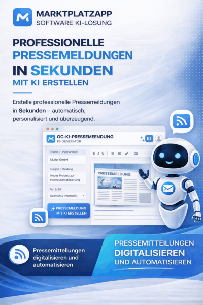 OC-KI-Pressemeldung-Generator – perkekte Pressemeldungen in Sekunden erstellen