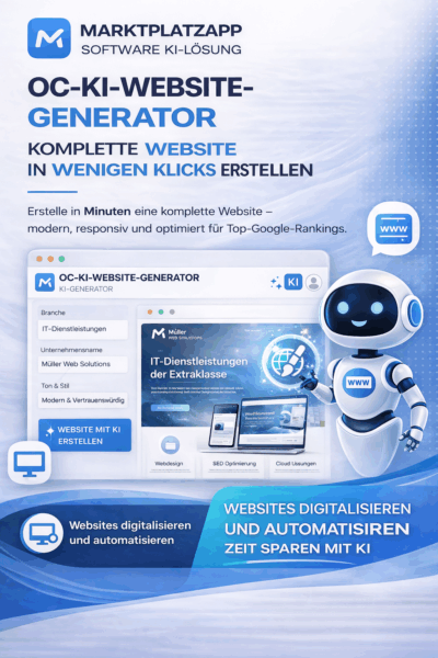 OC-KI-Website-Generator – Komplette Website in wenigen Klicks erstellen
