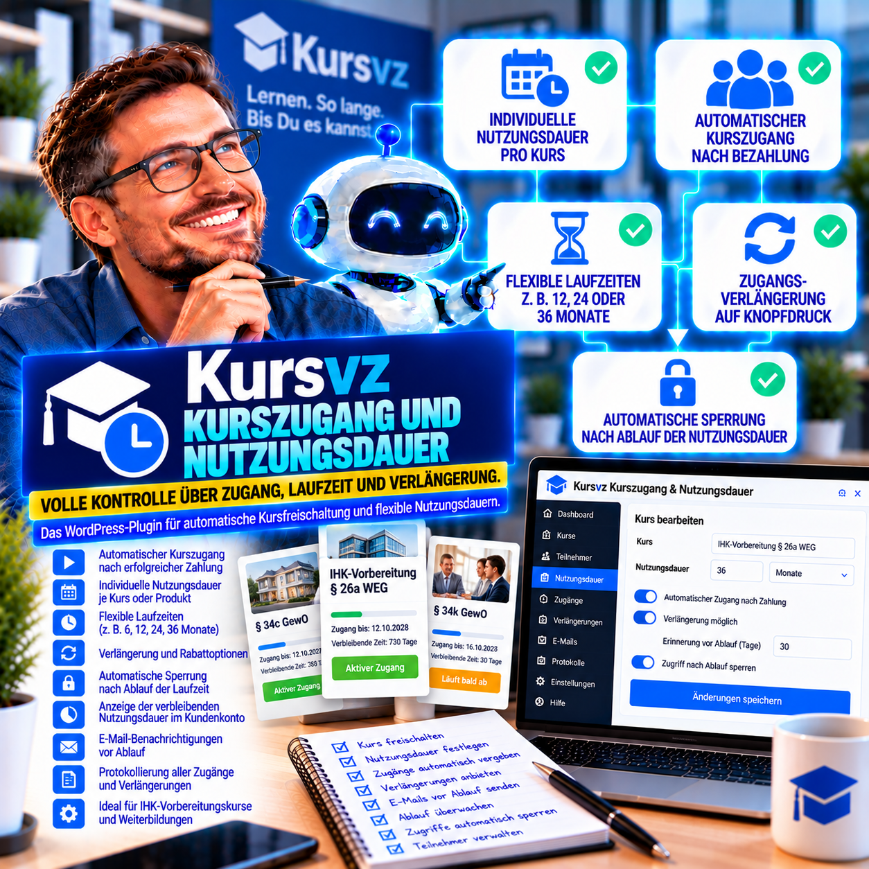 Kursvz Kurszugang und Nutzungsdauer
